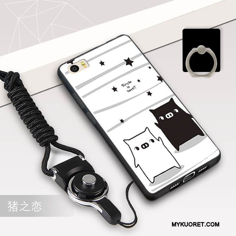 Kuori Mi 5 Pehmeä Neste Musta Ripustettavat Koristeet, Kotelo Mi 5 Silikoni Trendi Valkoinen