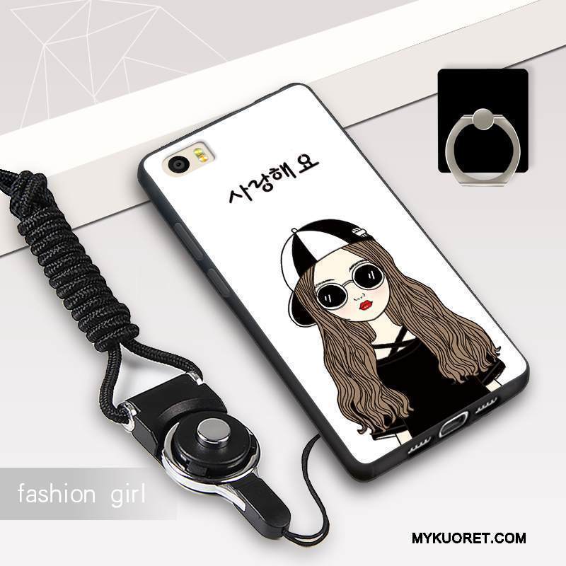 Kuori Mi 5 Pehmeä Neste Musta Ripustettavat Koristeet, Kotelo Mi 5 Silikoni Trendi Valkoinen