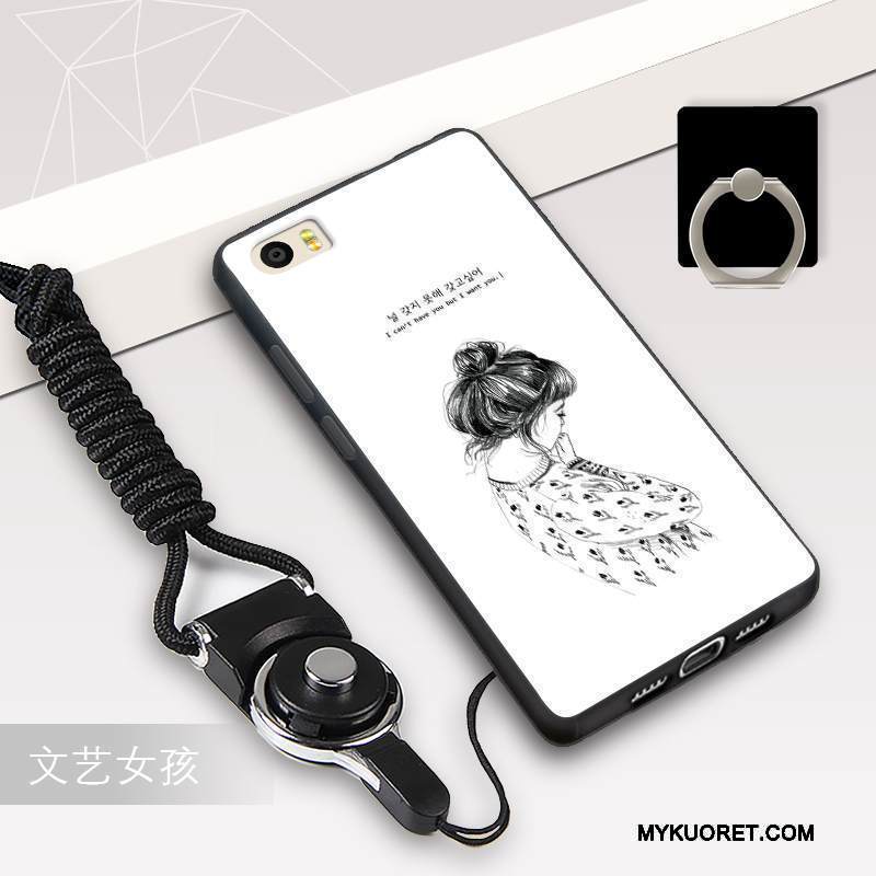 Kuori Mi 5 Pehmeä Neste Musta Ripustettavat Koristeet, Kotelo Mi 5 Silikoni Trendi Valkoinen