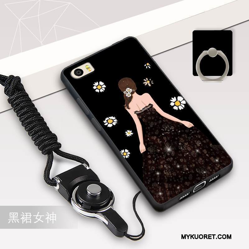 Kuori Mi 5 Pehmeä Neste Musta Ripustettavat Koristeet, Kotelo Mi 5 Silikoni Trendi Valkoinen