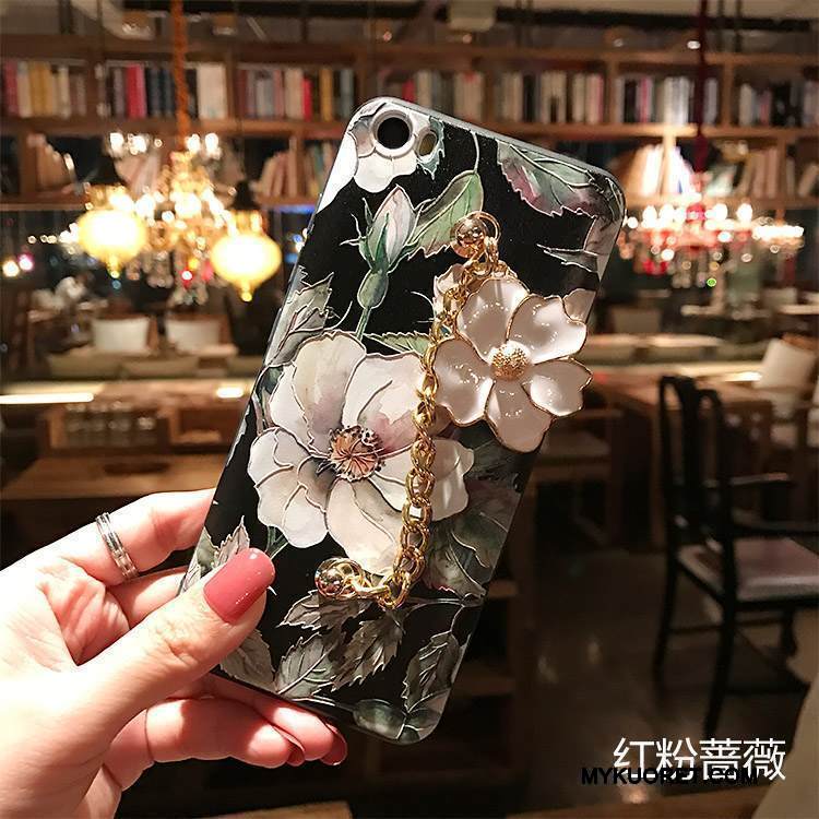 Kuori Mi 5 Pehmeä Neste Pesty Suede Kukka, Kotelo Mi 5 Kohokuviointi Puhelimen Kuoret Musta