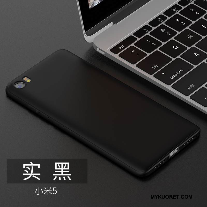 Kuori Mi 5 Pehmeä Neste Tummansininen Ultra, Kotelo Mi 5 Laukut Musta Pesty Suede