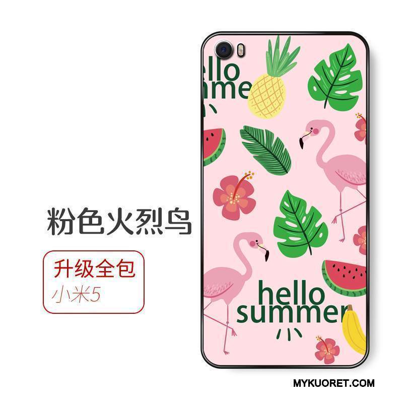 Kuori Mi 5 Sarjakuva Jauhe Trendi, Kotelo Mi 5 Pehmeä Neste Pieni Pesty Suede