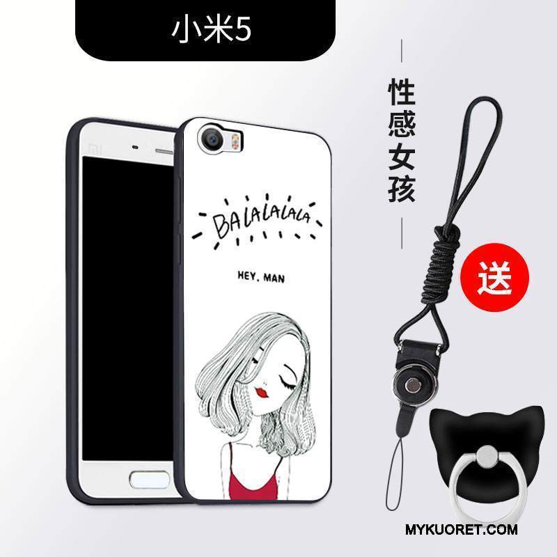 Kuori Mi 5 Silikoni Jauhe Ripustettavat Koristeet, Kotelo Mi 5 Pehmeä Neste Puhelimen Kuoret Persoonallisuus