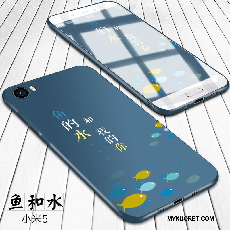 Kuori Mi 5 Silikoni Trendi Keltainen, Kotelo Mi 5 Luova Pesty Suede Murtumaton