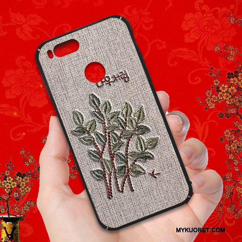 Kuori Mi 5x Laukut Pesty Suede Puhelimen Kuoret, Kotelo Mi 5x Suojaus Trendi Harmaa