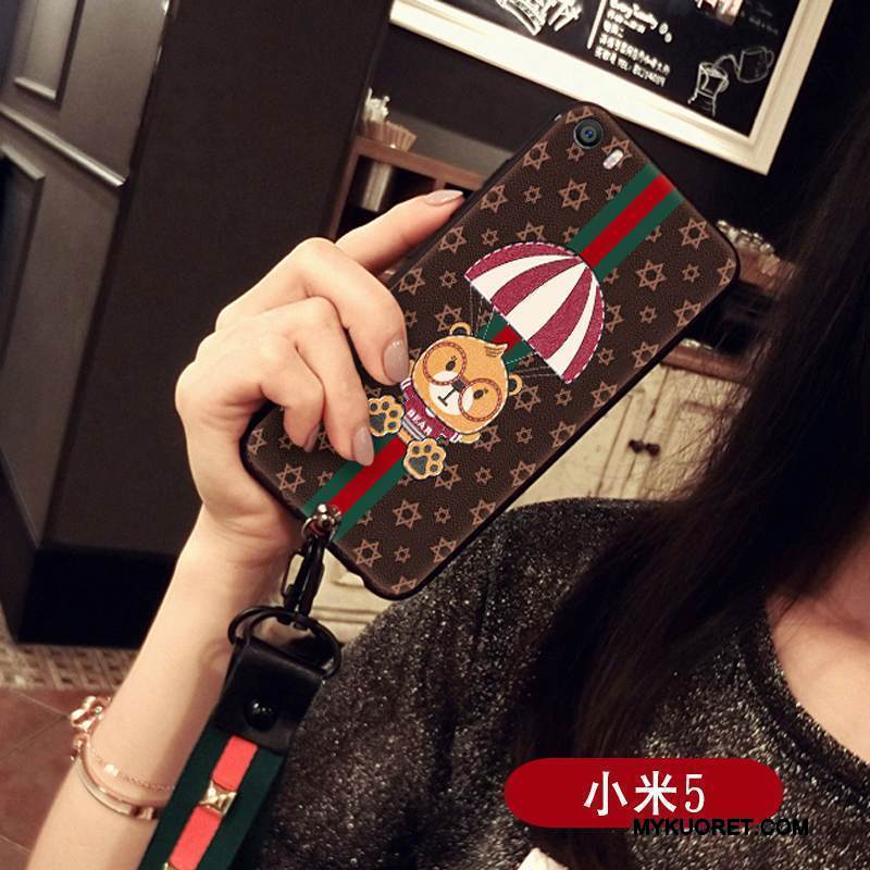 Kuori Mi 5x Laukut Pieni Puhelimen Kuoret, Kotelo Mi 5x Silikoni Ripustettava Kaula Bear