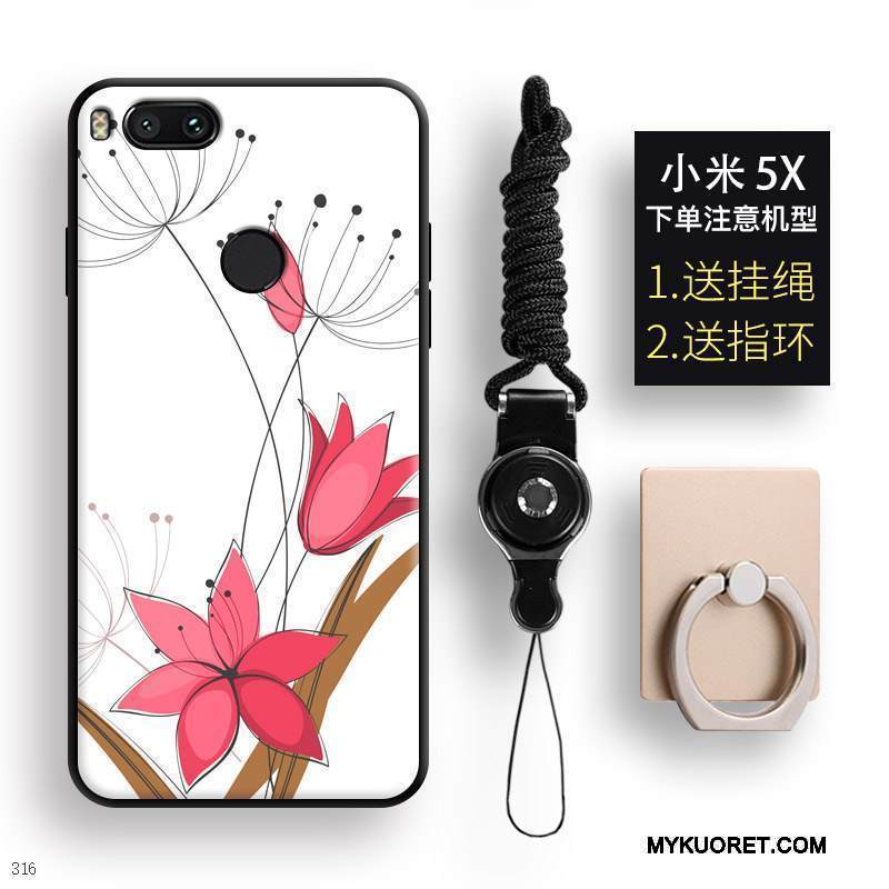 Kuori Mi 5x Monivärinen Pieni Susi, Kotelo Mi 5x Pehmeä Neste Malli Perhonen