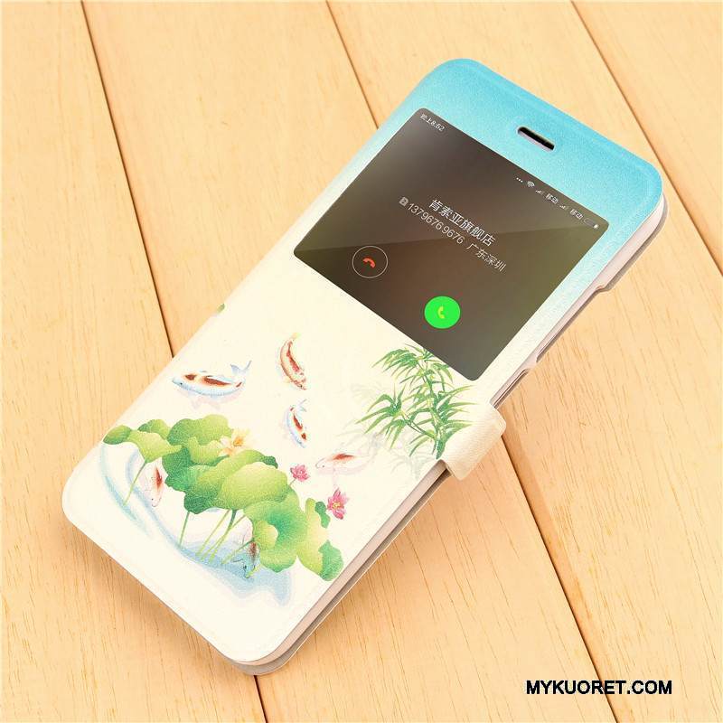 Kuori Mi 5x Nahka Violetti Pieni, Kotelo Mi 5x Sarjakuva Puhelimen Kuoret Super Söpö