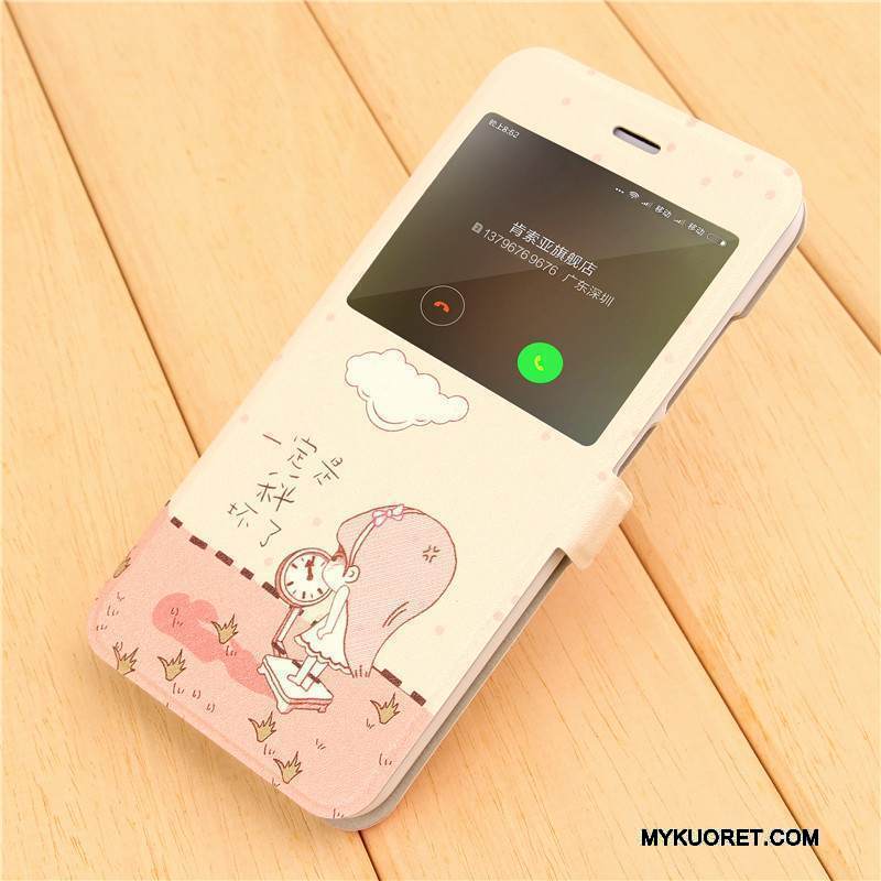 Kuori Mi 5x Nahka Violetti Pieni, Kotelo Mi 5x Sarjakuva Puhelimen Kuoret Super Söpö