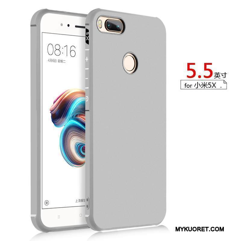 Kuori Mi 5x Pehmeä Neste Pieni Suupaltti, Kotelo Mi 5x Kohokuviointi Pesty Suede Harmaa