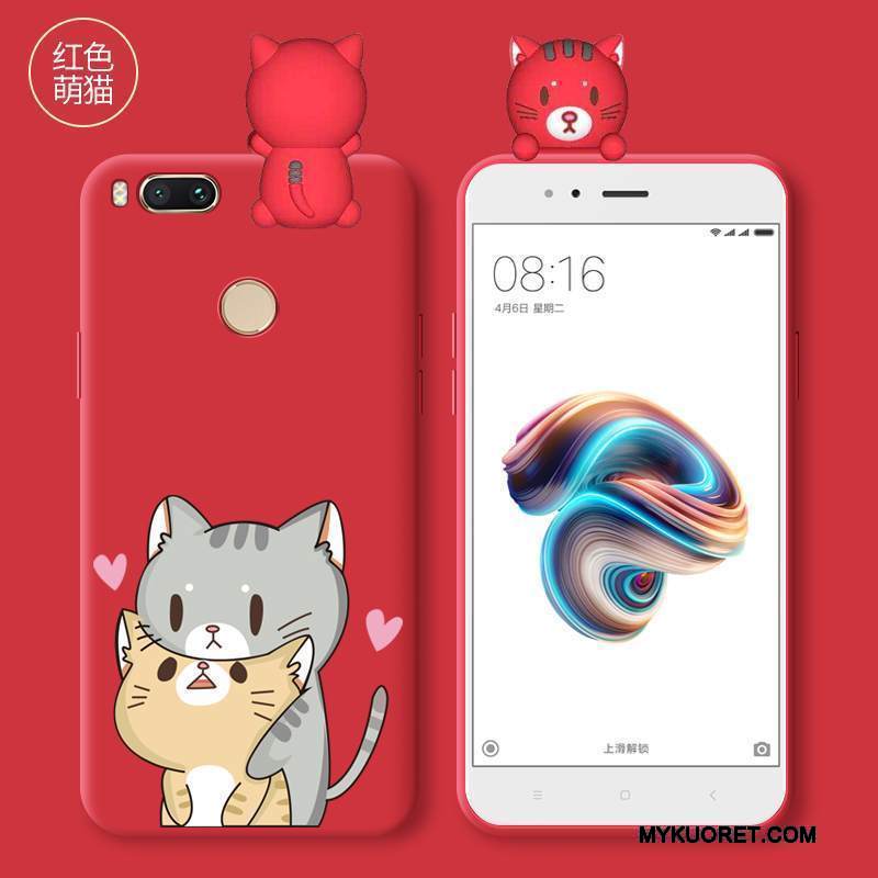 Kuori Mi 5x Silikoni Pesty Suede Pieni, Kotelo Mi 5x Laukut Punainen Puhelimen Kuoret