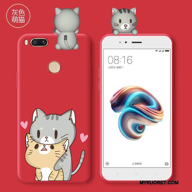 Kuori Mi 5x Silikoni Pesty Suede Pieni, Kotelo Mi 5x Laukut Punainen Puhelimen Kuoret