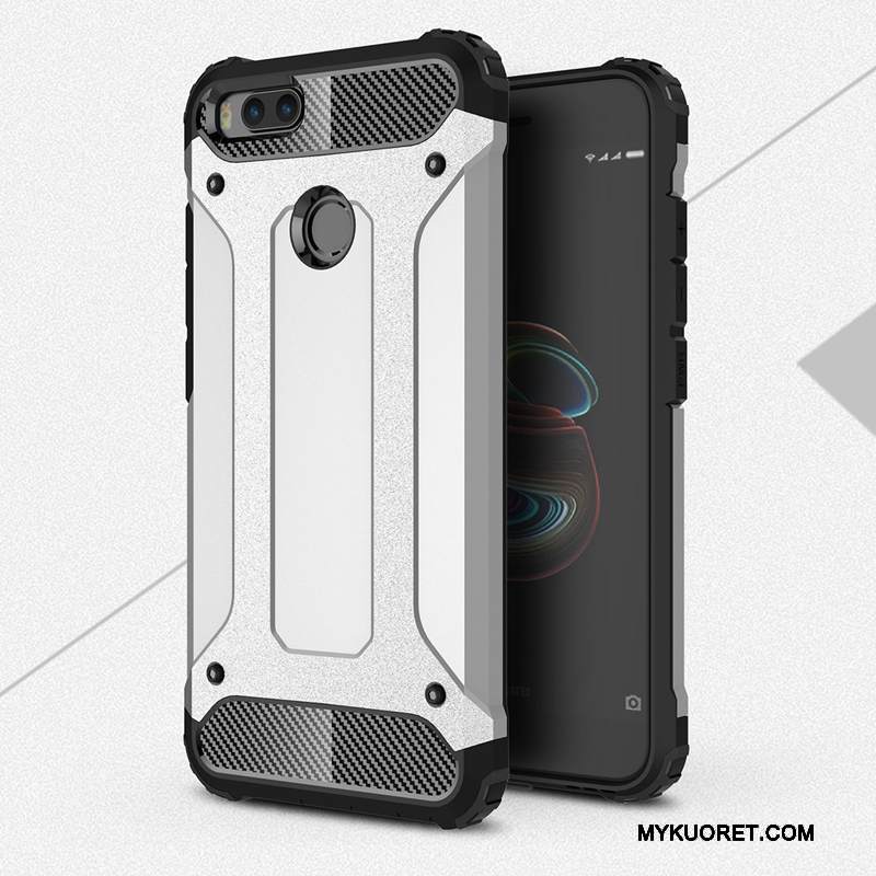 Kuori Mi 5x Silikoni Puhelimen Kuoret Kova, Kotelo Mi 5x Suojaus Hopea Murtumaton