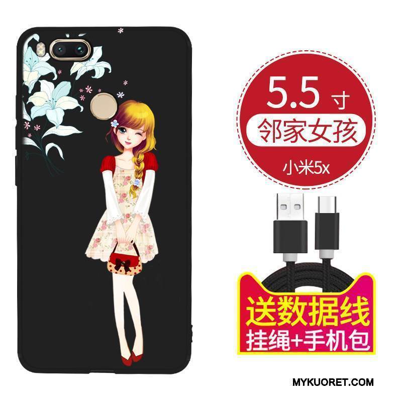 Kuori Mi 5x Silikoni Puhelimen Kuoret Pesty Suede, Kotelo Mi 5x Suojaus Pieni Persoonallisuus