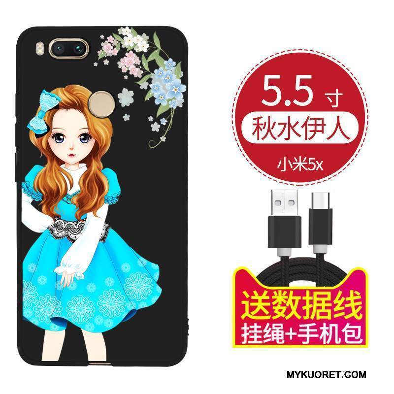 Kuori Mi 5x Silikoni Puhelimen Kuoret Pesty Suede, Kotelo Mi 5x Suojaus Pieni Persoonallisuus