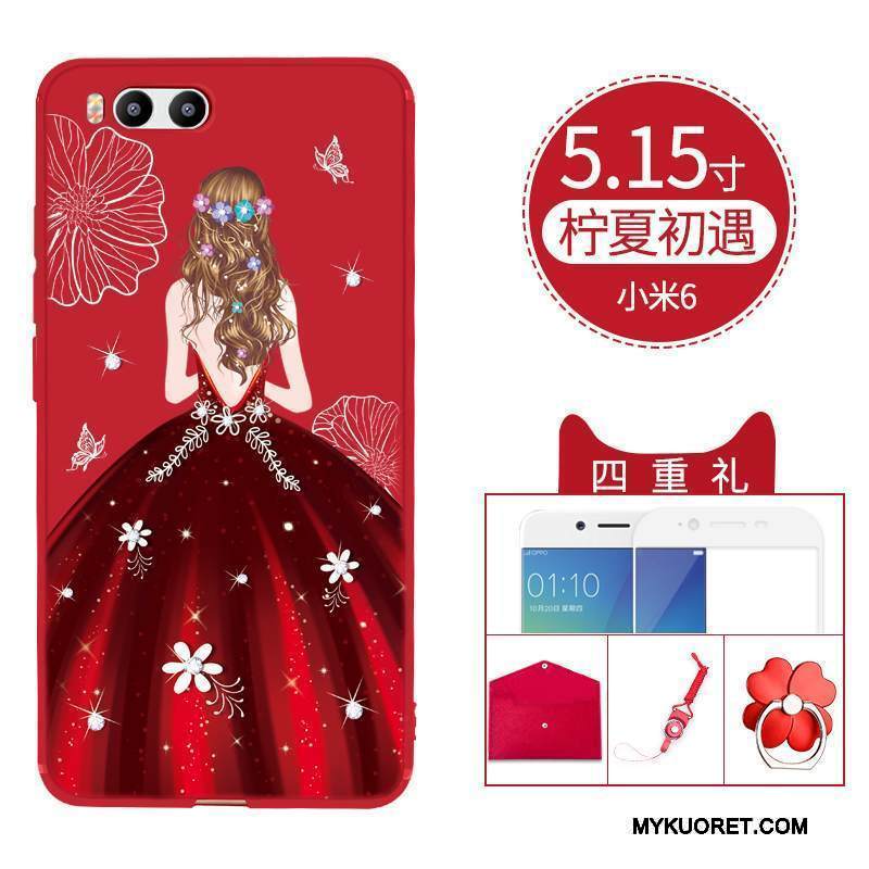 Kuori Mi 5x Silikoni Puhelimen Kuoret Pieni, Kotelo Mi 5x Suojaus Punainen Murtumaton
