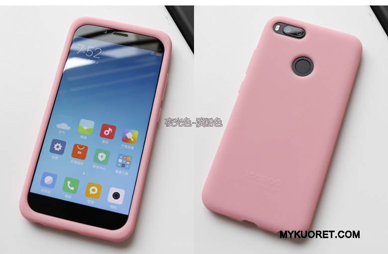 Kuori Mi 5x Silikoni Punainen Murtumaton, Kotelo Mi 5x Pehmeä Neste Pieni Liukumaton