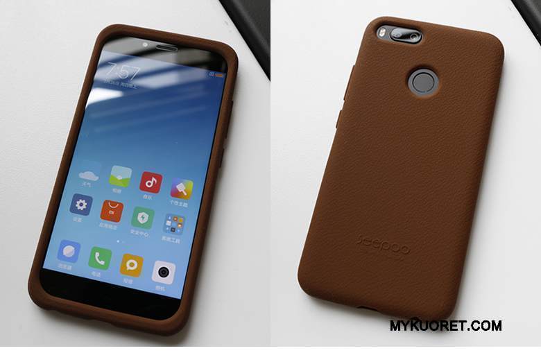 Kuori Mi 5x Silikoni Punainen Murtumaton, Kotelo Mi 5x Pehmeä Neste Pieni Liukumaton