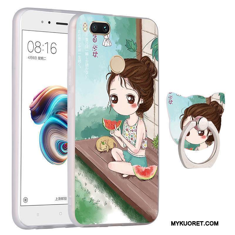 Kuori Mi 5x Suojaus Pieni Pesty Suede, Kotelo Mi 5x Laukut Vihreä Murtumaton