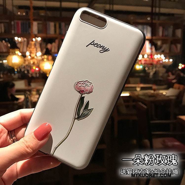 Kuori Mi 6 Kohokuviointi Pesty Suede Pieni, Kotelo Mi 6 Pehmeä Neste Puhelimen Kuoret Musta