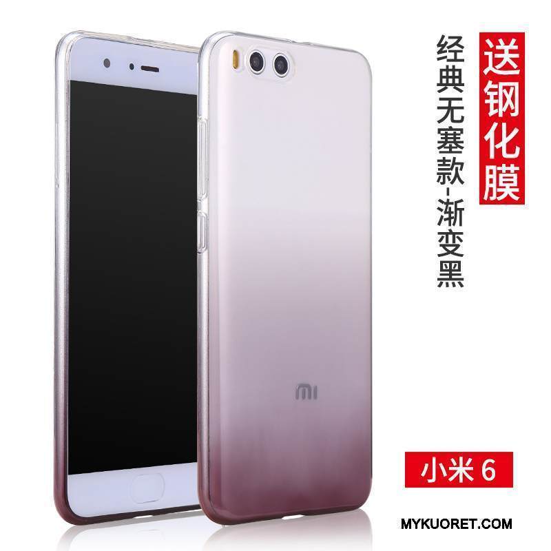 Kuori Mi 6 Laukut Läpinäkyvä Punainen, Kotelo Mi 6 Pehmeä Neste Puhelimen Kuoret Pieni