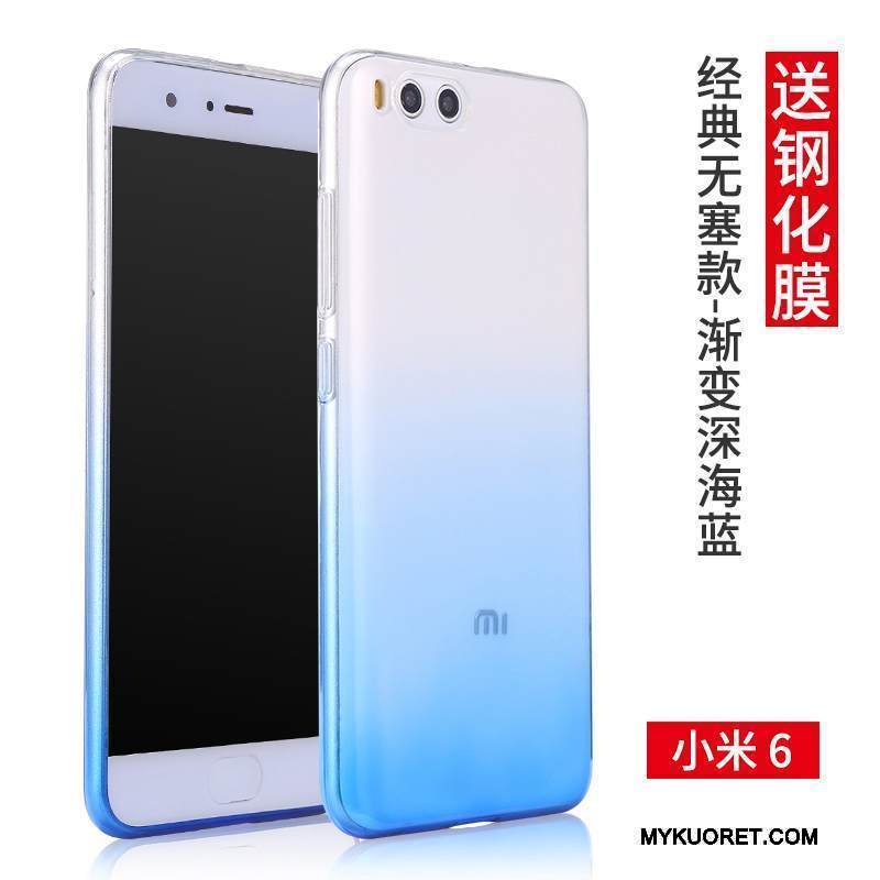 Kuori Mi 6 Laukut Läpinäkyvä Punainen, Kotelo Mi 6 Pehmeä Neste Puhelimen Kuoret Pieni