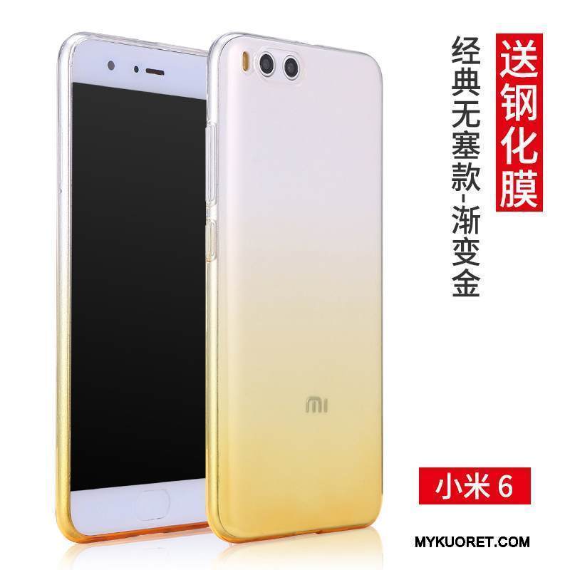 Kuori Mi 6 Laukut Läpinäkyvä Punainen, Kotelo Mi 6 Pehmeä Neste Puhelimen Kuoret Pieni