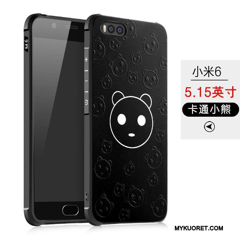 Kuori Mi 6 Laukut Persoonallisuus Musta, Kotelo Mi 6 Sarjakuva Pieni Puhelimen Kuoret