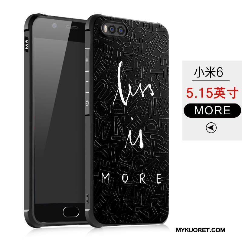 Kuori Mi 6 Laukut Persoonallisuus Musta, Kotelo Mi 6 Sarjakuva Pieni Puhelimen Kuoret