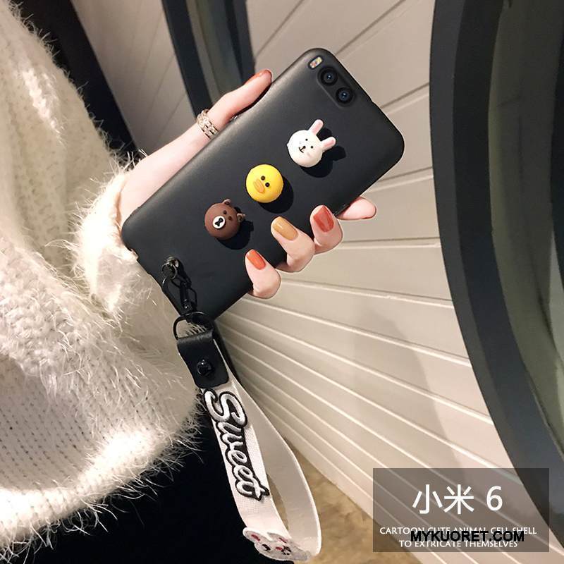 Kuori Mi 6 Laukut Pesty Suede Puhelimen Kuoret, Kotelo Mi 6 Sarjakuva Murtumaton Ihana