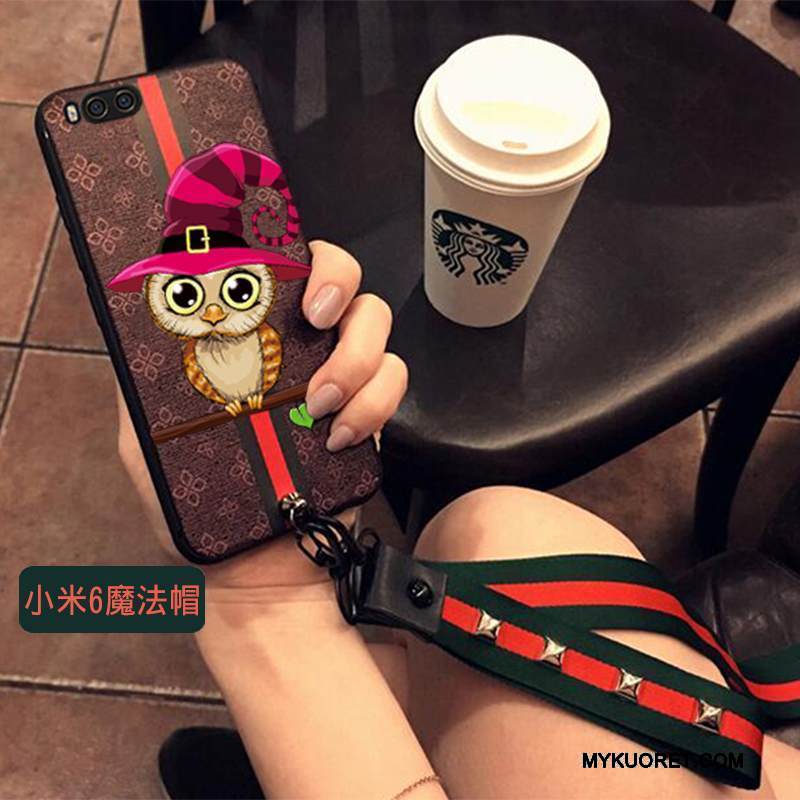 Kuori Mi 6 Laukut Trendi Punainen, Kotelo Mi 6 Pehmeä Neste Puhelimen Kuoret Persoonallisuus