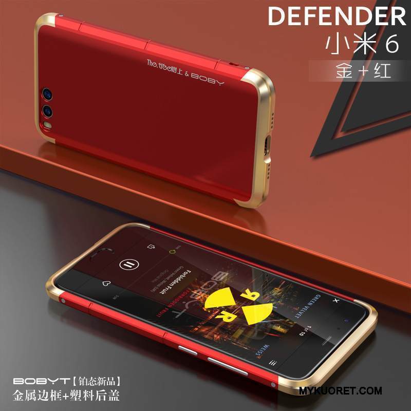 Kuori Mi 6 Metalli Puhelimen Kuoret Kulta, Kotelo Mi 6 Suojaus Kehys Pieni