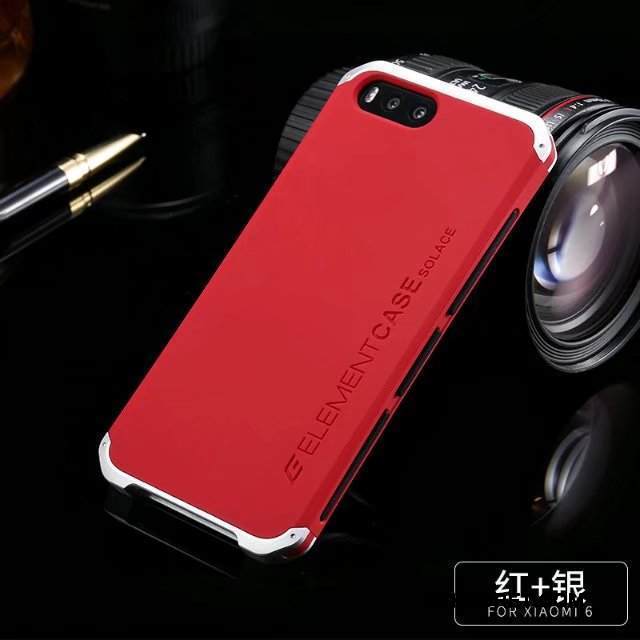 Kuori Mi 6 Metalli Uusi Murtumaton, Kotelo Mi 6 Ylellisyys Punainen Kova