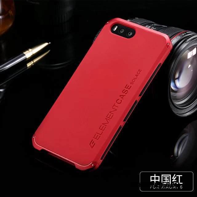 Kuori Mi 6 Metalli Uusi Murtumaton, Kotelo Mi 6 Ylellisyys Punainen Kova