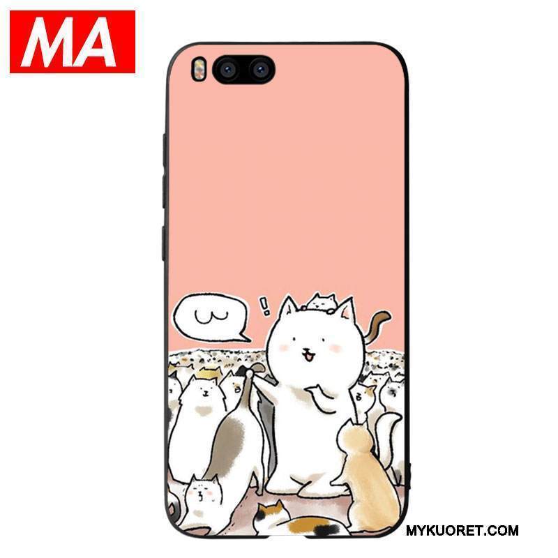 Kuori Mi 6 Pehmeä Neste Ihana Kissa, Kotelo Mi 6 Silikoni Persoonallisuus Valkoinen