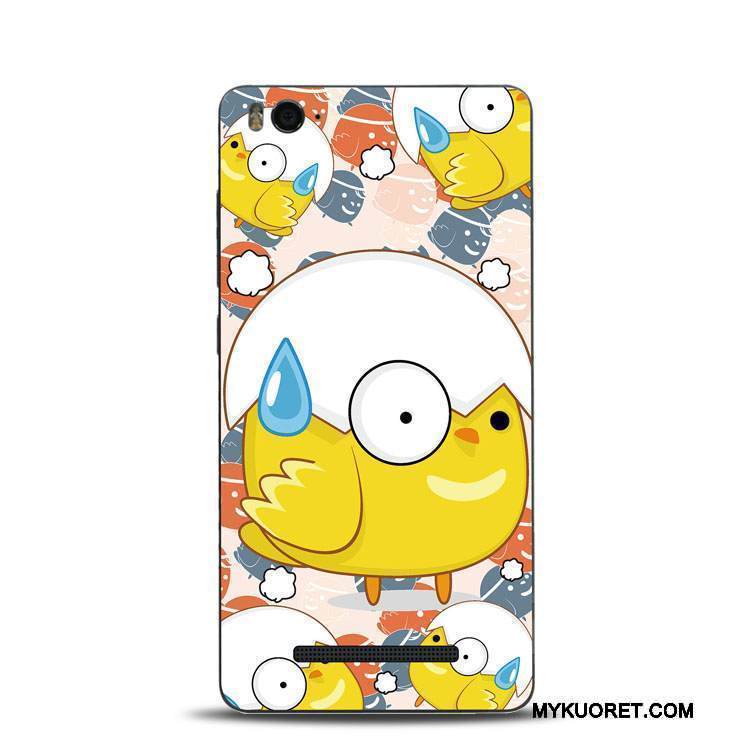 Kuori Mi 6 Pehmeä Neste Kana Keltainen, Kotelo Mi 6 Kohokuviointi Pieni Puhelimen Kuoret