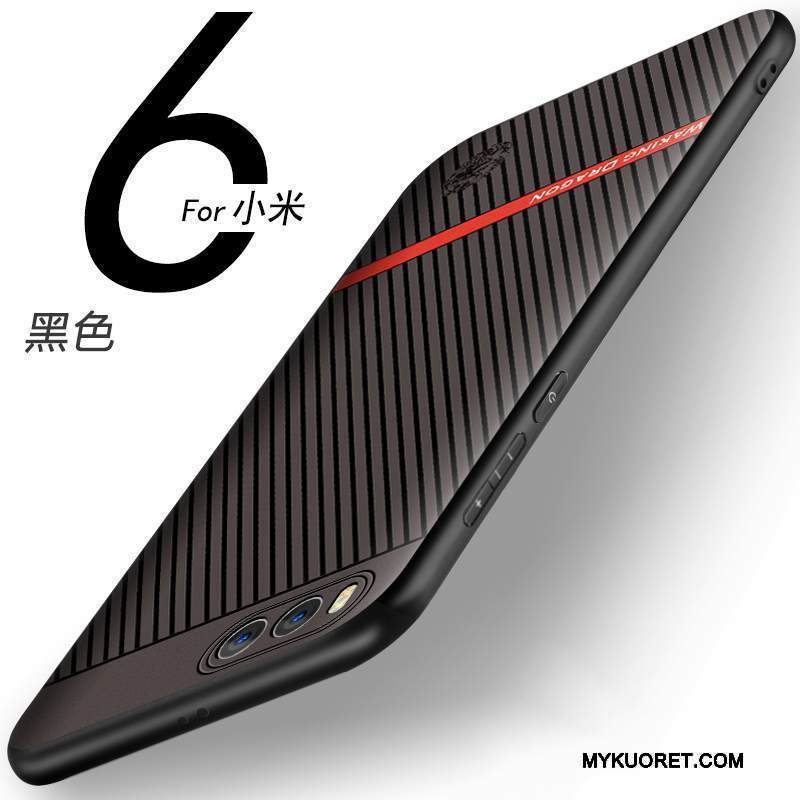 Kuori Mi 6 Pehmeä Neste Liiketoiminta Pesty Suede, Kotelo Mi 6 Kohokuviointi Valo Musta