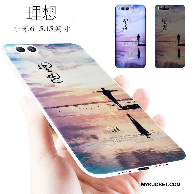 Kuori Mi 6 Pehmeä Neste Murtumaton Trendi, Kotelo Mi 6 Suojaus Persoonallisuus Puhelimen Kuoret