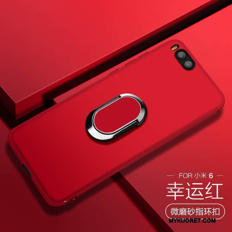 Kuori Mi 6 Pehmeä Neste Musta Murtumaton, Kotelo Mi 6 Silikoni Puhelimen Kuoret Punainen