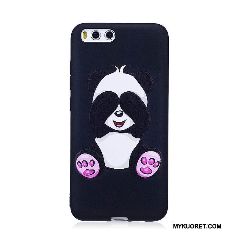 Kuori Mi 6 Pehmeä Neste Musta Puhelimen Kuoret, Kotelo Mi 6 Kohokuviointi Pieni Trendi