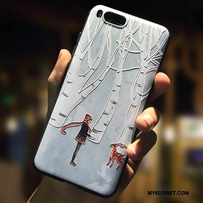 Kuori Mi 6 Pehmeä Neste Pieni Murtumaton, Kotelo Mi 6 Luova Puhelimen Kuoret Valkoinen