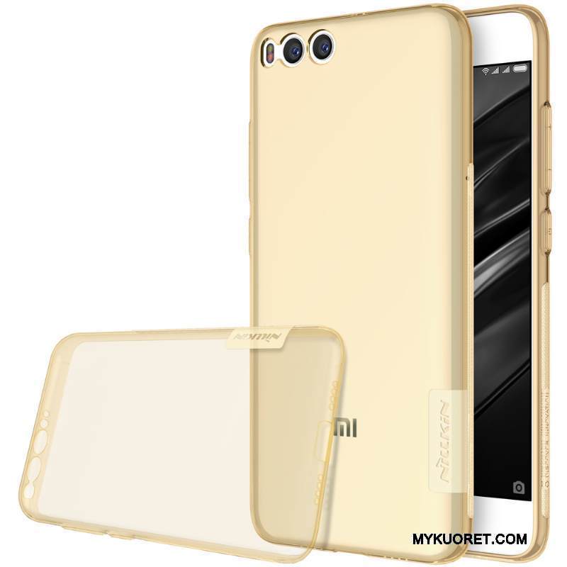 Kuori Mi 6 Pehmeä Neste Pieni Puhelimen Kuoret, Kotelo Mi 6 Laukut Kulta Läpinäkyvä