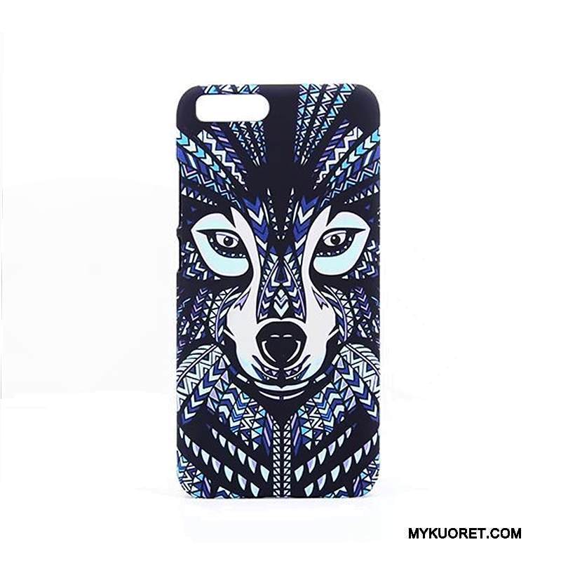 Kuori Mi 6 Sarjakuva Pesty Suede Kova, Kotelo Mi 6 Suojaus Sininen Puhelimen Kuoret