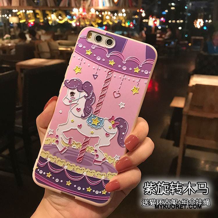 Kuori Mi 6 Sarjakuva Ripustettavat Koristeet Pieni, Kotelo Mi 6 Laukut Punainen Jauhe