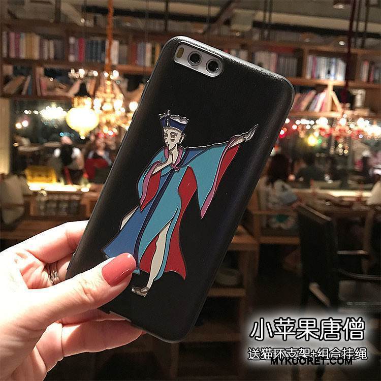 Kuori Mi 6 Silikoni Musta Pieni, Kotelo Mi 6 Pehmeä Neste Puhelimen Kuoret Pesty Suede