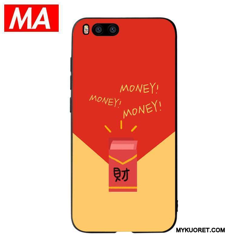 Kuori Mi 6 Silikoni Persoonallisuus Kissa, Kotelo Mi 6 Luova Punainen Pieni