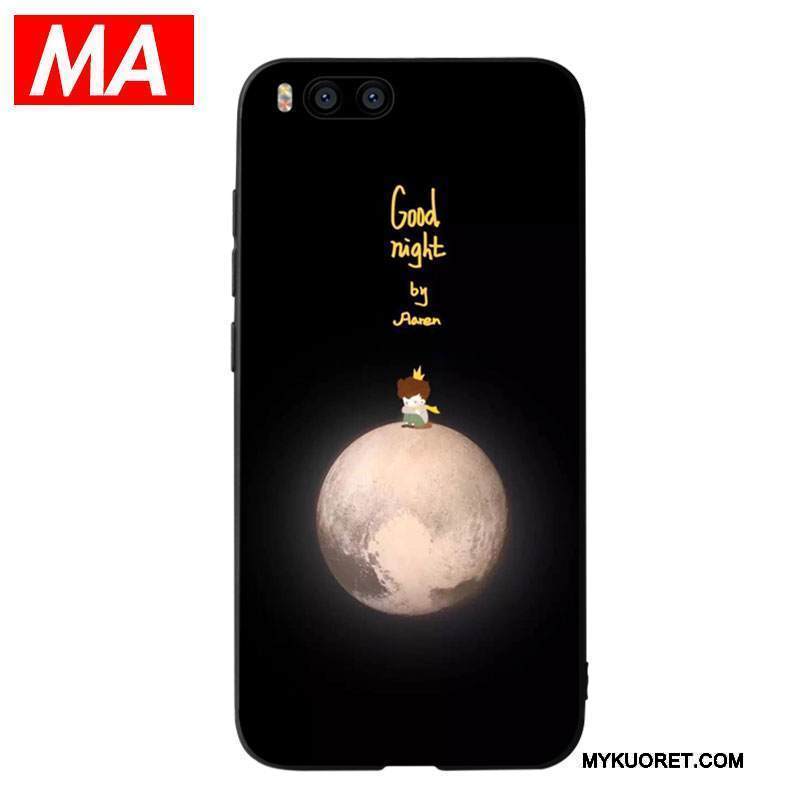 Kuori Mi 6 Silikoni Persoonallisuus Puhelimen Kuoret, Kotelo Mi 6 Sarjakuva Musta Trendi