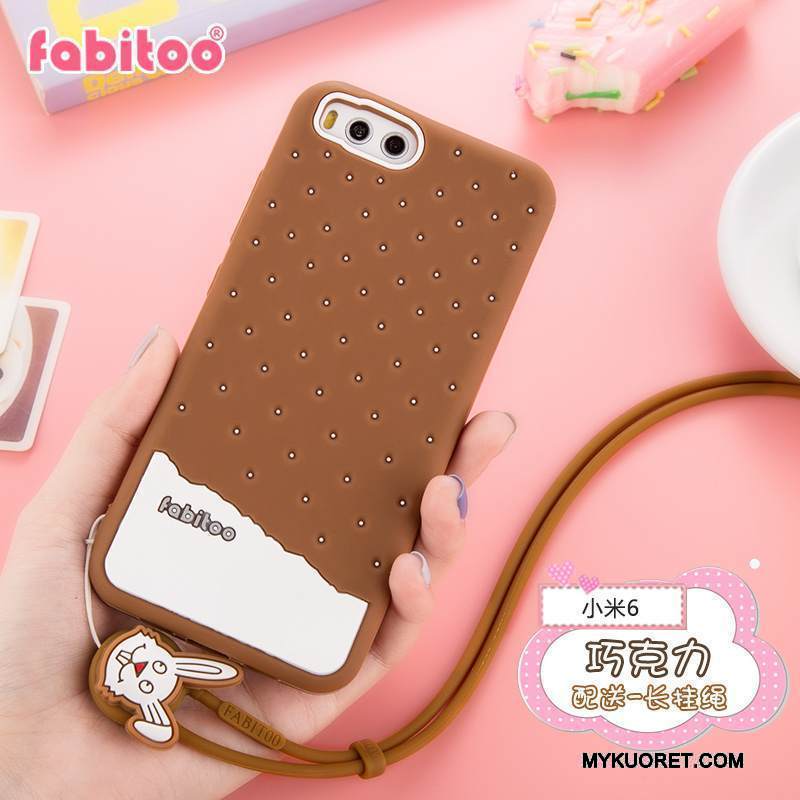 Kuori Mi 6 Silikoni Pieni Ripustettavat Koristeet, Kotelo Mi 6 Laukut Puhelimen Kuoret Vaaleansininen
