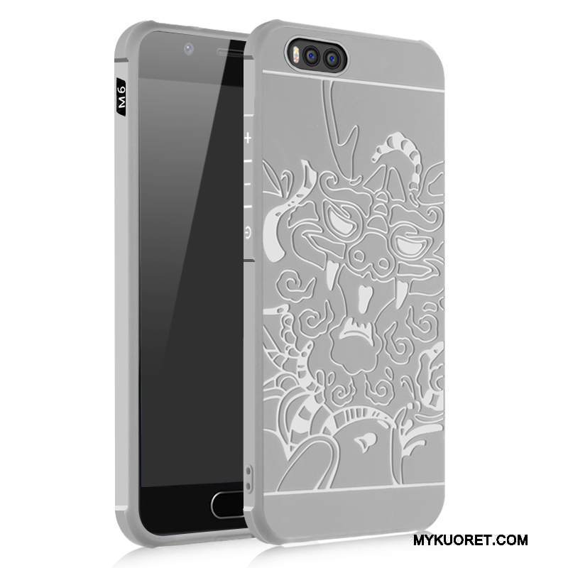 Kuori Mi 6 Silikoni Trendi Musta, Kotelo Mi 6 Laukut Murtumaton Pieni